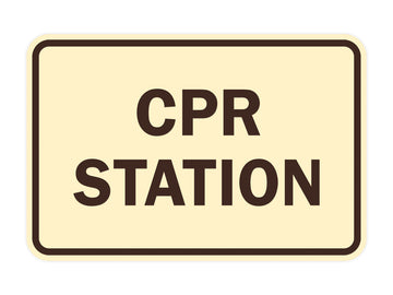 Signs ByLITA Classic CPR Station Sign